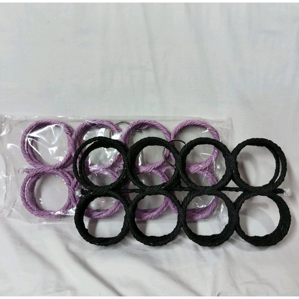 TWO - Scarf Hanger Holder Organizer Closet Space Saver Purple and Black